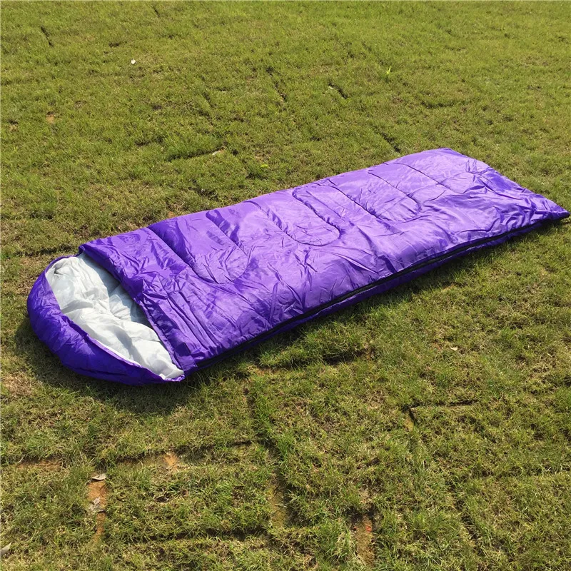 Umschlag Outdoor Camping Erwachsene Schlafsack Tragbare Ultra Licht Reise Wandern Schlafsack Mit Kappe DLH439