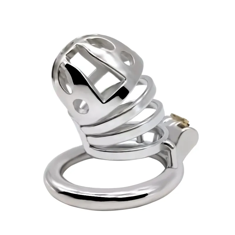 2020 New SM Men's Sex Toys Long Stainless Steel New Penis Chastity Cage Anti-Derailment Masturbation Device