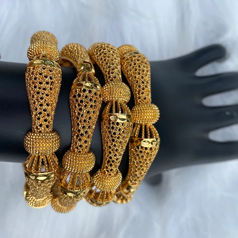 Indian Bransles Złota Kolor Banglledbracelet Dubai Banles for Women Africa Biżuteria Etiopska Bride Prezent 220526