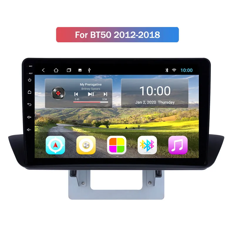 10 pouces écran tactile Android autoradio vidéo Bluetooth Wifi GPS Navigation pour Mazda BT50 2012-2018 auto stéréo