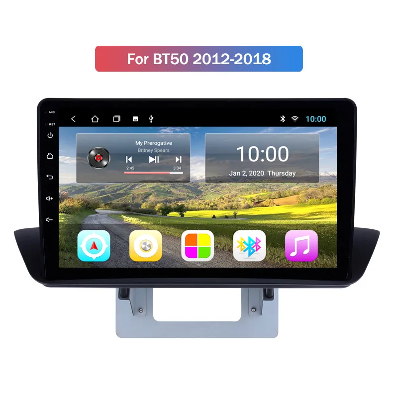 Touch Screen da 10 pollici Android Autoradio Video Bluetooth Wifi Navigazione GPS Mazda BT50 2012-2018 Auto Stereo
