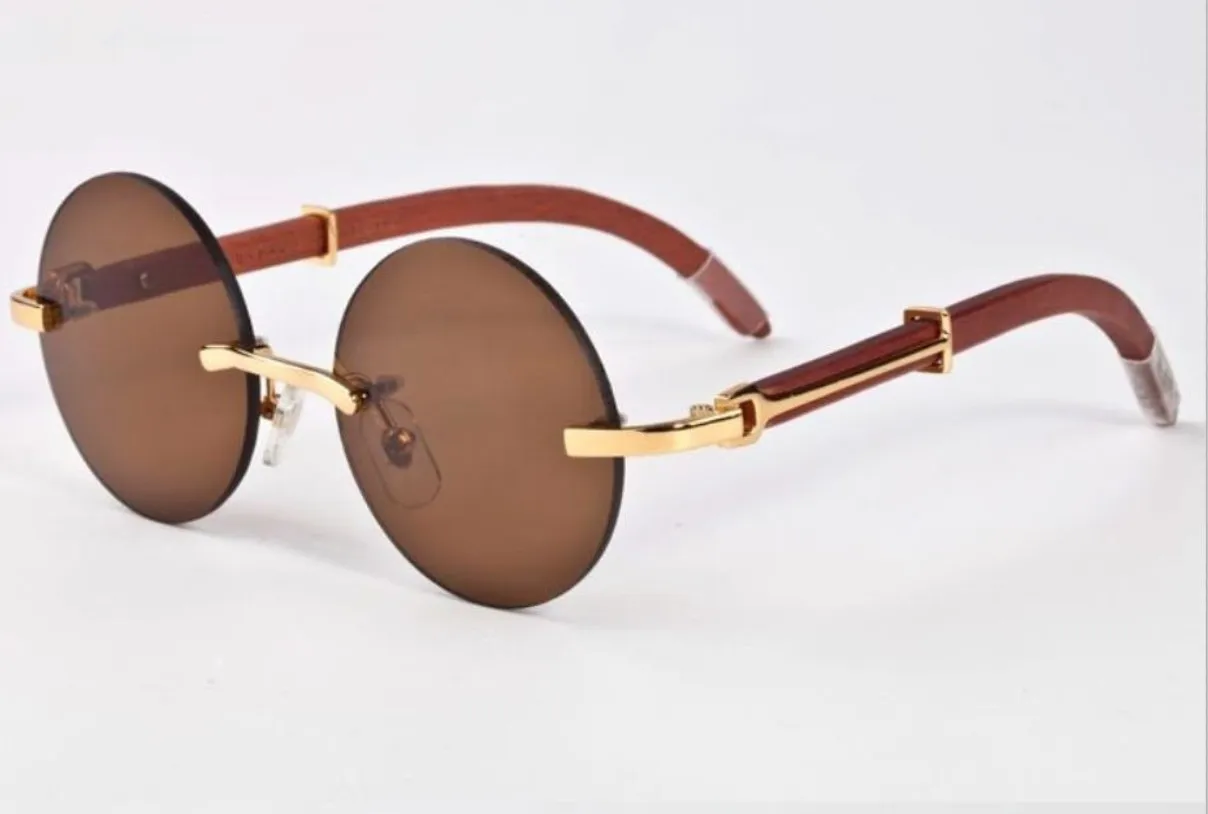 -Las vendidas de gafas de sol sin borde para madera y naturaleza de las mujeres Buffalo Horn Glassse Mens conduciendo Sombra Sports Men Gafas SU2428