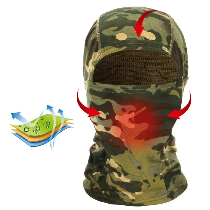 Passamontagna mimetico maschera a pieno facciale CS Wargame ciclismo caccia esercito bici fodera casco berretto tattico Scarf2300