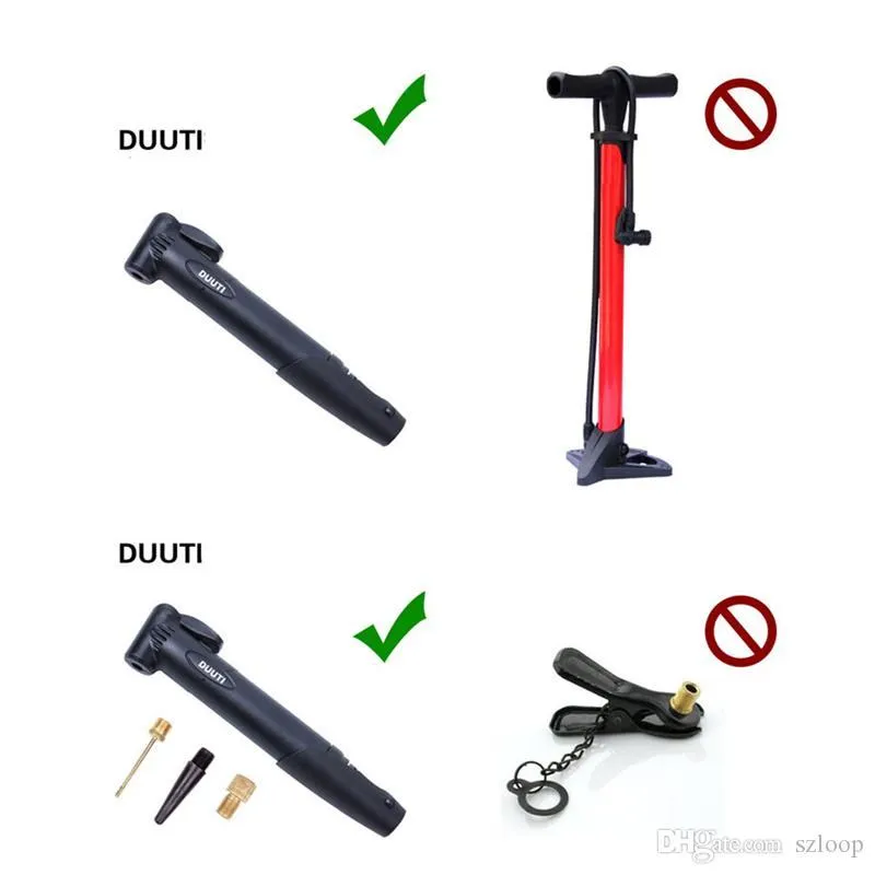 DUUTI Multi-functional Portable Bicycle Cycling Bike Air Pump Tyre Tire Ball Double Stroke Gas Mouth Bicycle Pump Accessories 2519003
