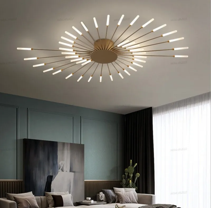 LED żyrandol sufit do jadalni salonu sypialnia Dekoracja domu wiszące światła złota lub czarne nowoczesne kreatywne nowe urządzenia LL341Q