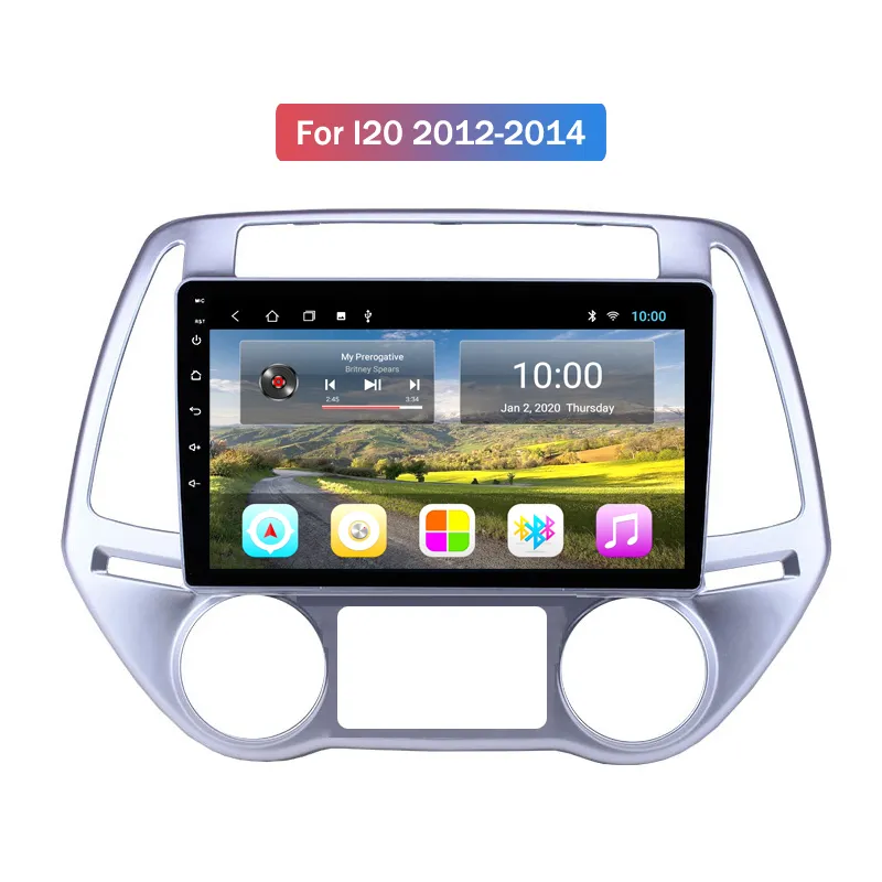 9 Zoll Android System 10.0 2+32G Auto-Videoradio für HYUNDAI I20 2012-2014 DVD-Player inklusive Mirror Link Aux Stereo