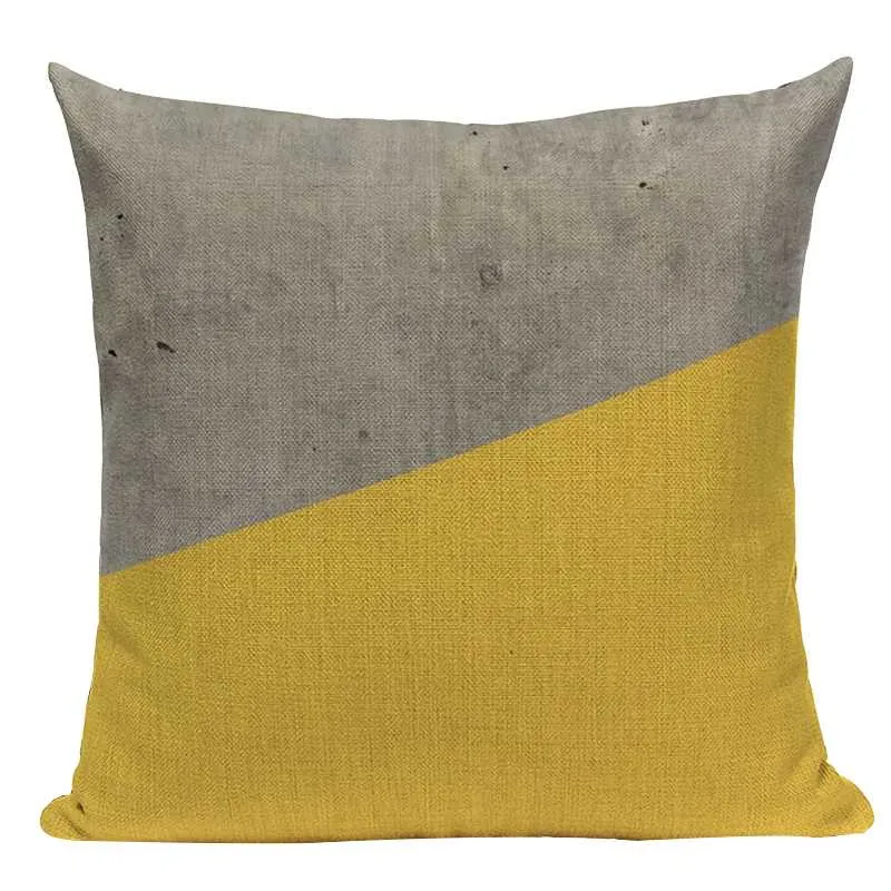Декоративная подушка в скандинавском стиле с геометрическим рисунком, желтая полоска, наволочка с ананасом, домашний декор, чехлы для диванных подушек, Funda Cojin1279v