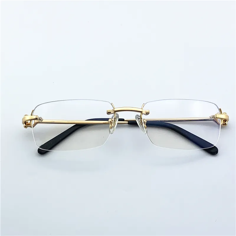 Designerskie okulary oka ramki męskie damskie moda projektant optyczny retro metalowy przezroczysty obiektyw vintage klasyczny przezroczysty kwadratowy okulary 318p