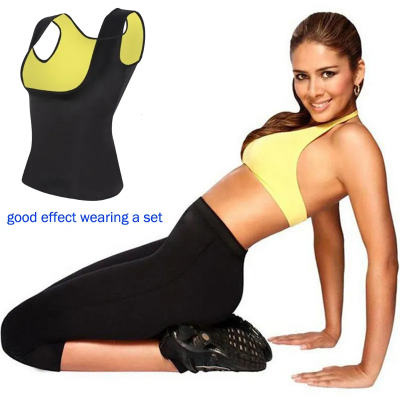 Hot Sell Neoprene Body Shaping Sports Fitness Waist Trainer Butt Lift Belly in Chest Push up Corset Pants Vest Top Clothes Set Y200710