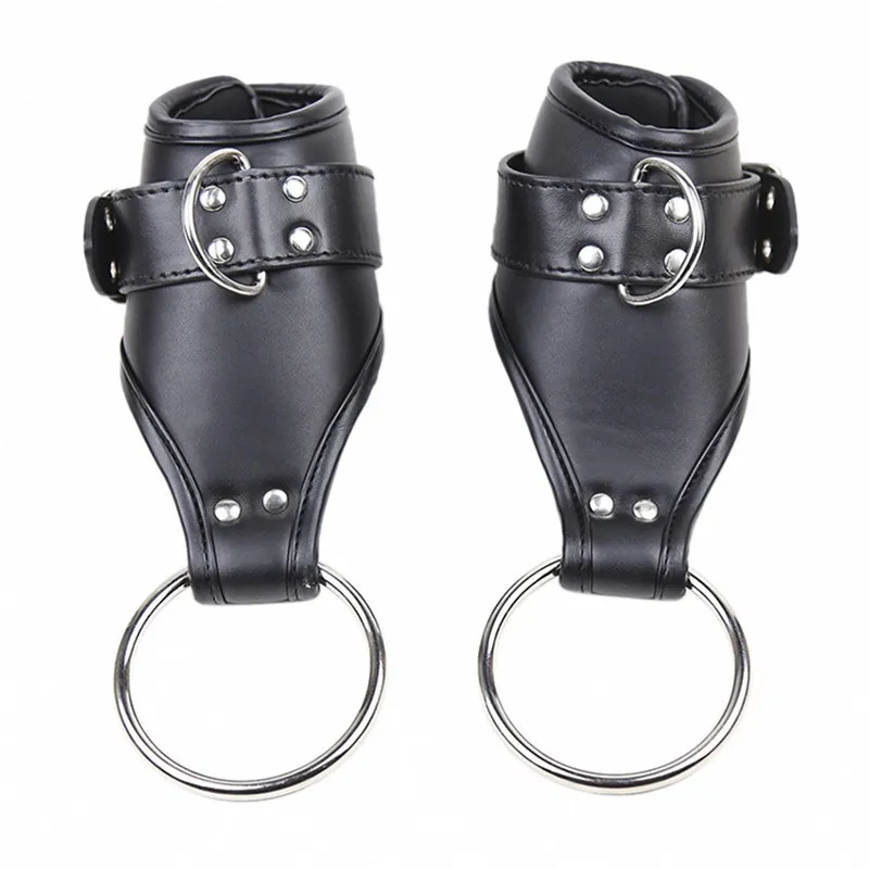 erotic toys sex Leather Ankle Wrist Suspension Cuffs Restraint BDSM Bondage Strap Keep Suspended adjustable Hanging Handcuffs Y2008497539