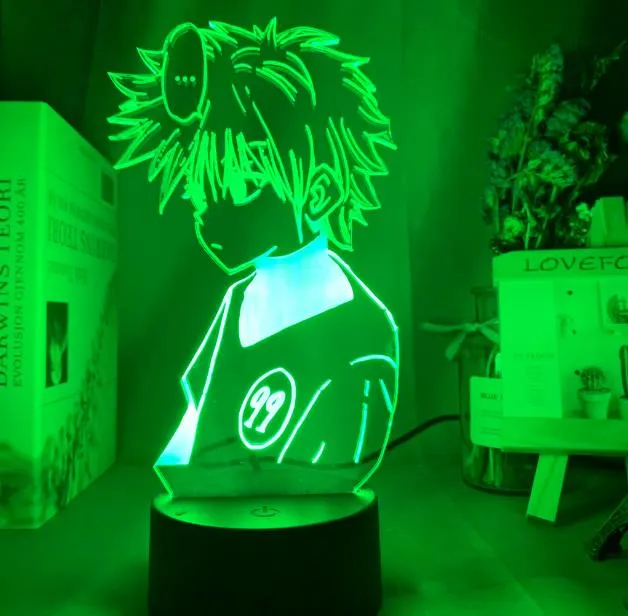 Anime Hunter X Hunter LED LEG Light Light Killua Zoldyck Figure Lightlight Color تغيير بطارية USB Table 3D LAMP هدية للأطفال 294W