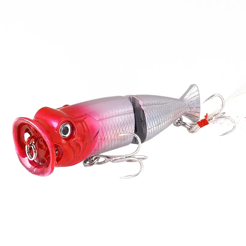 7st 8cm 11 1g Popper Lure Set Bionic Fishing Lure Bass Pike Hard Bait Treble Hook Topwater Fishing Popper Swimbait229p