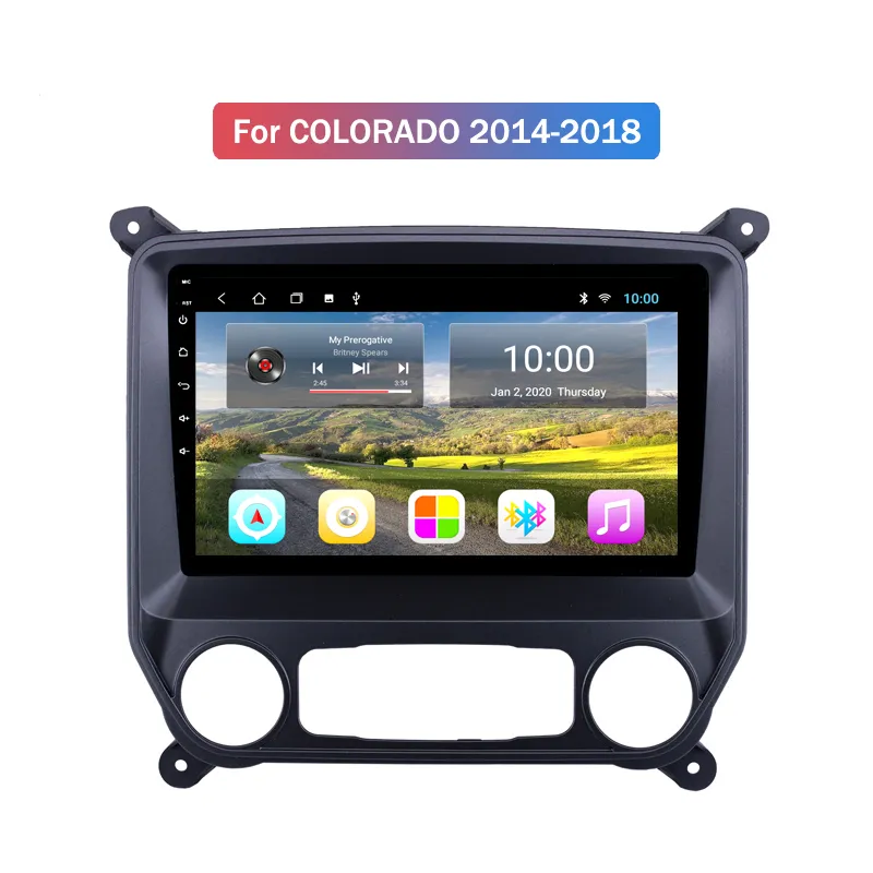 Radio audio touch screen da 10 pollici auto Android Dvd Video Gps Chevrolet COLORADO 2014-2018