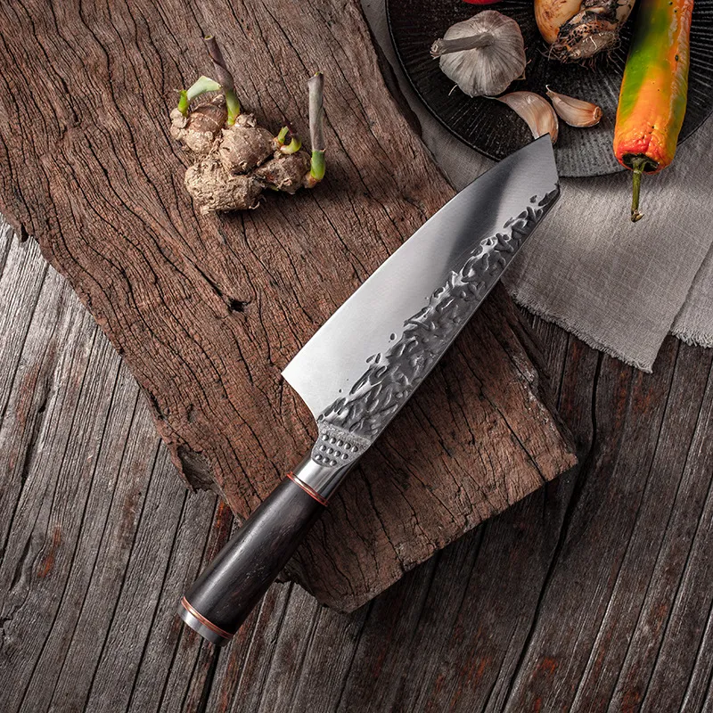 Faca de aço de alto carbono faca revestida de aço forjado corda para facas de açougueiro de cozinha de cozinha de cuteira