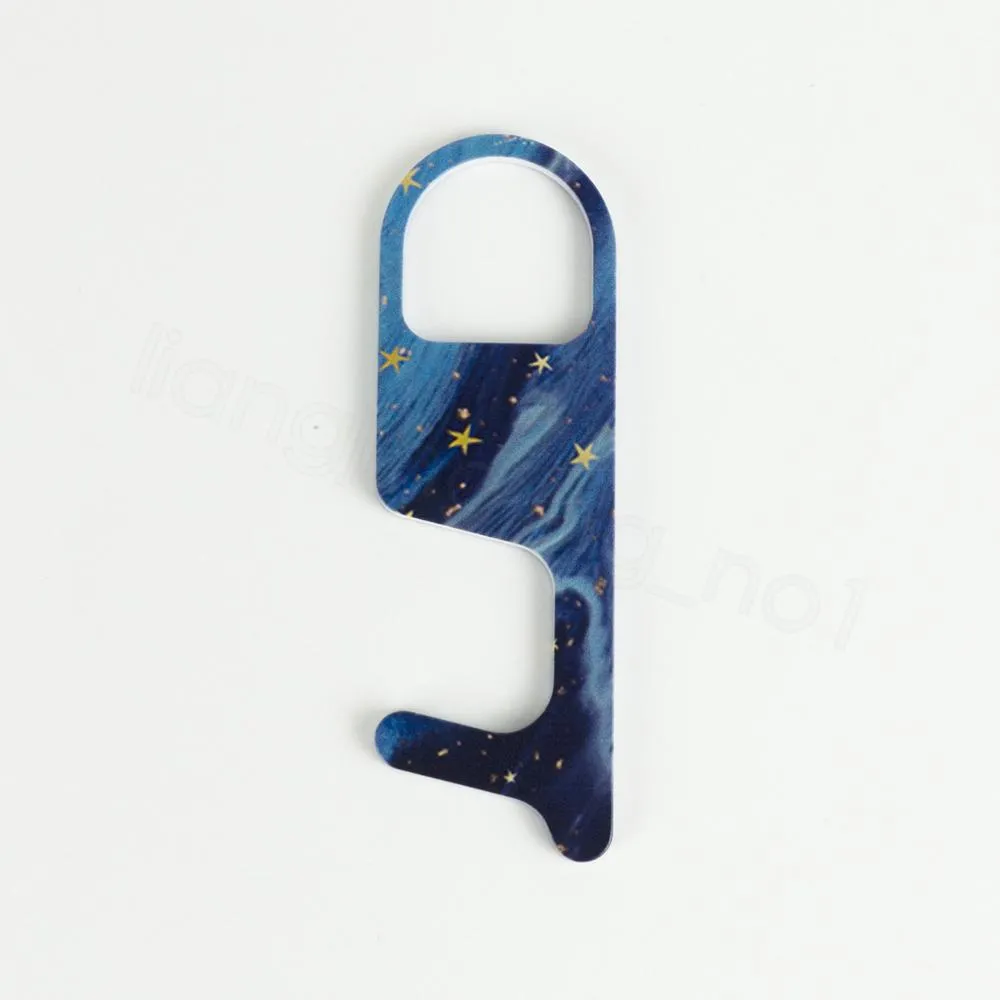 Press Elevator Tool 18styles Berührungsloser, mit Acryl bedruckter Schlüsselanhänger, Türöffner, kontaktlos