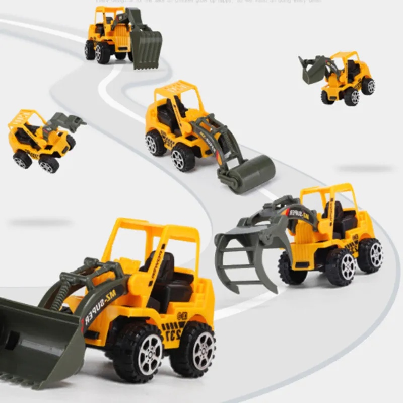 6 pezzi set intero veicolo camion auto plastica pressofusa costruzione bulldozer modello di ingegneria giocattolo bambini bambini ragazzi regalo3563097