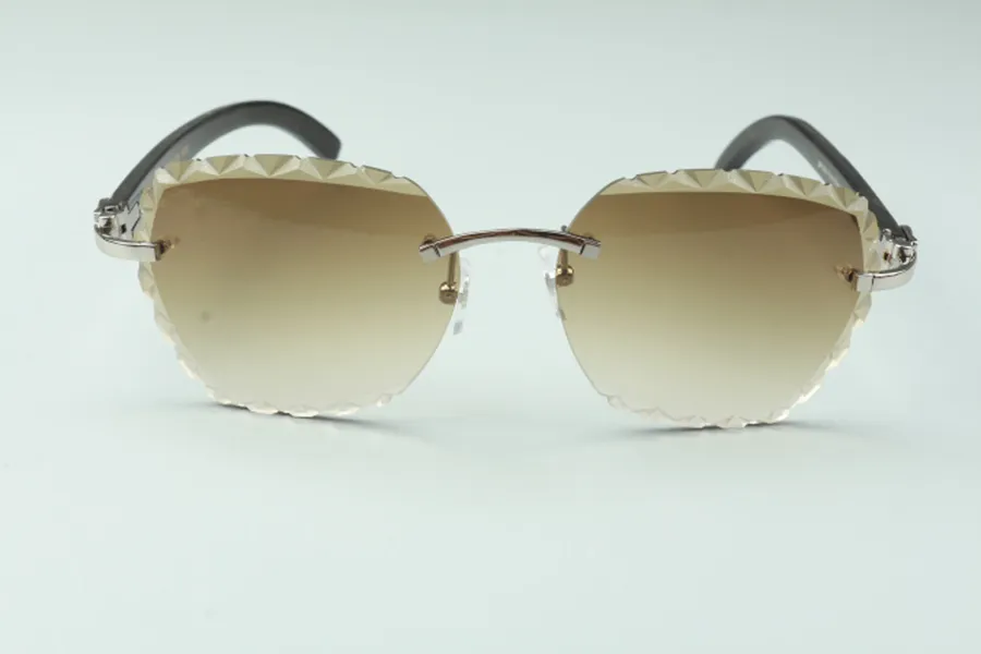 direct s nieuwste mode high-end snijden lens zonnebril 3524019 natuurlijke zwarte buffelhoorn sticks bril maat 58-18-140mm228i