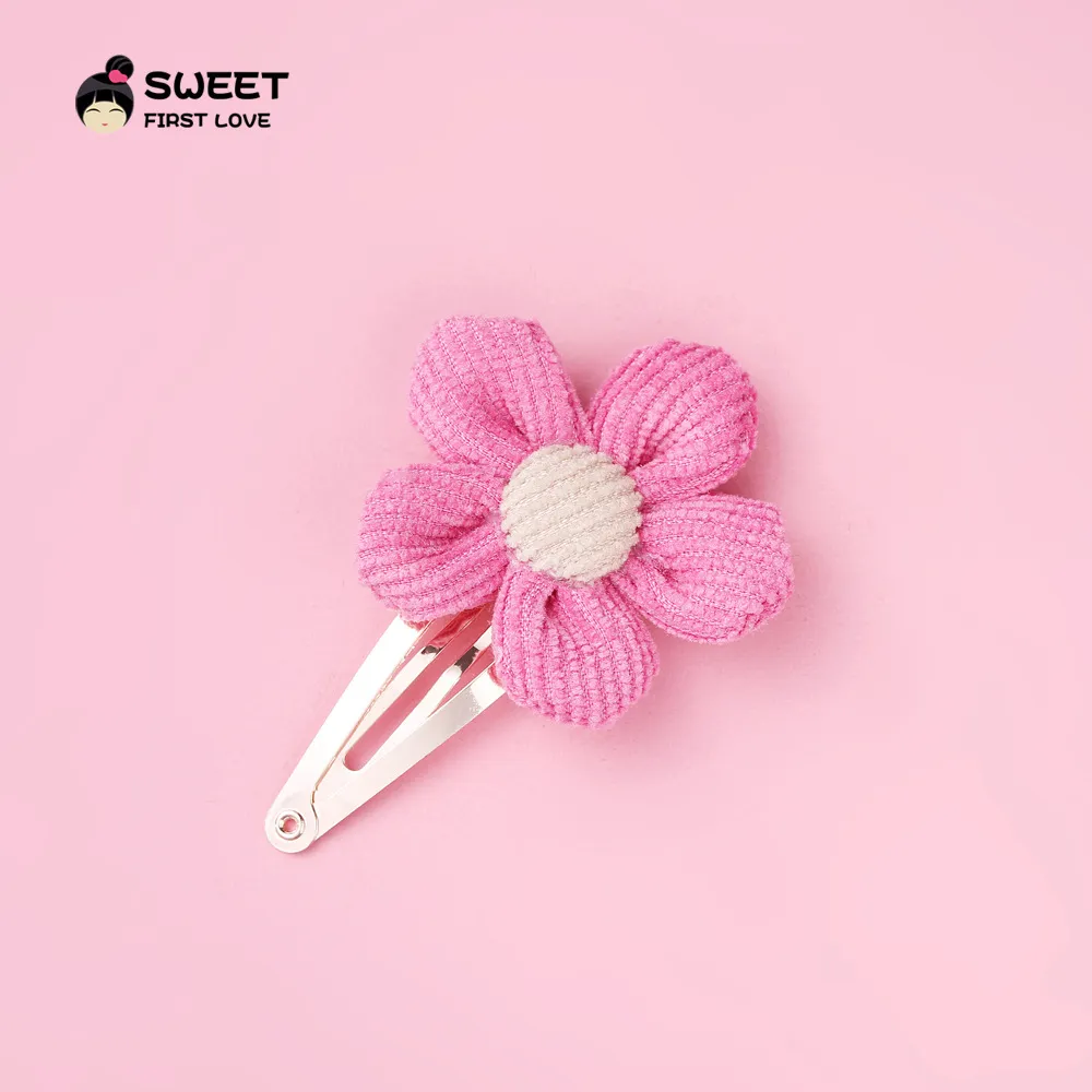 Doux enfants filles fleur Barrette mignon INS enfants tournesol cheveux bijoux pince à cheveux 8 couleurs bébé filles fait à la main Colth fleur épingle à cheveux S310