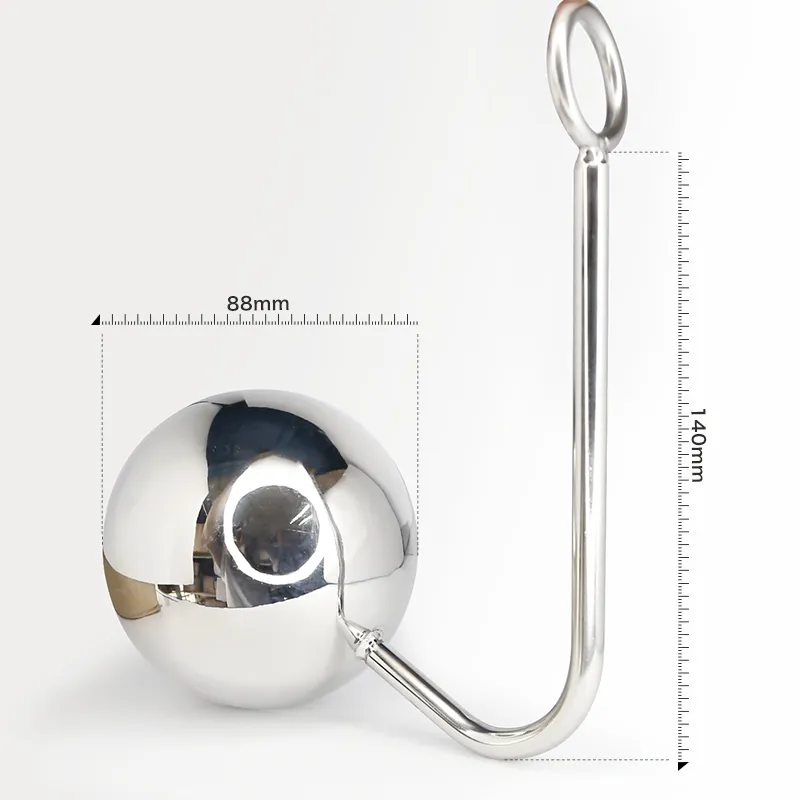 GIANT BALL ANAL HOOK butt plug in metallo ano scoreggia stucco schiavo massaggiatore della prostata BDSM giocattolo del sesso gli uomini 2019 nuovi giocattoli anali di design CX200724