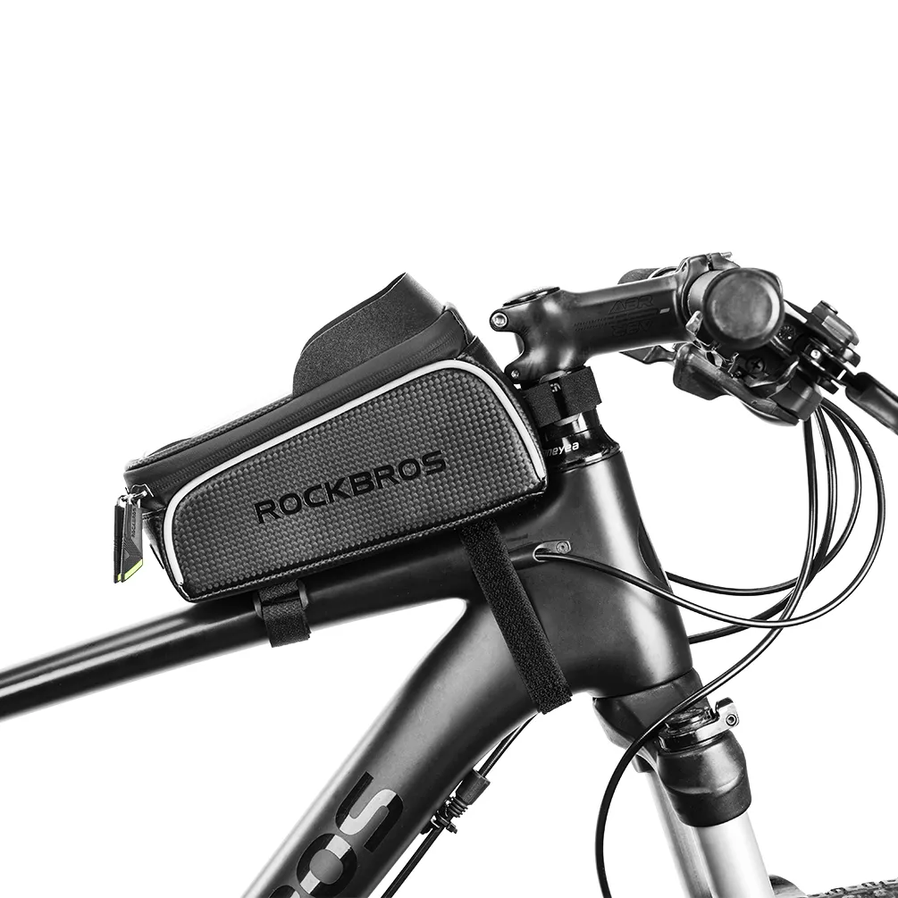 Cykelcykelväska Vattentät touch Sn Cell Mobil Telefonpåse Topp Front Tube Frame Mtb Road Bike Bag 6 0 Telefonfodral Bike Accessories279i2305323