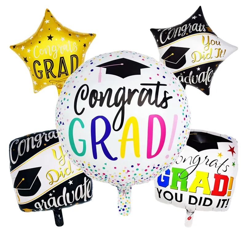 / Félicitations Grad Ballons Graduation 2020 Ballons en aluminium Graduation Cadeau Globos Retour à l'école Décorations Anniversaire Party246k