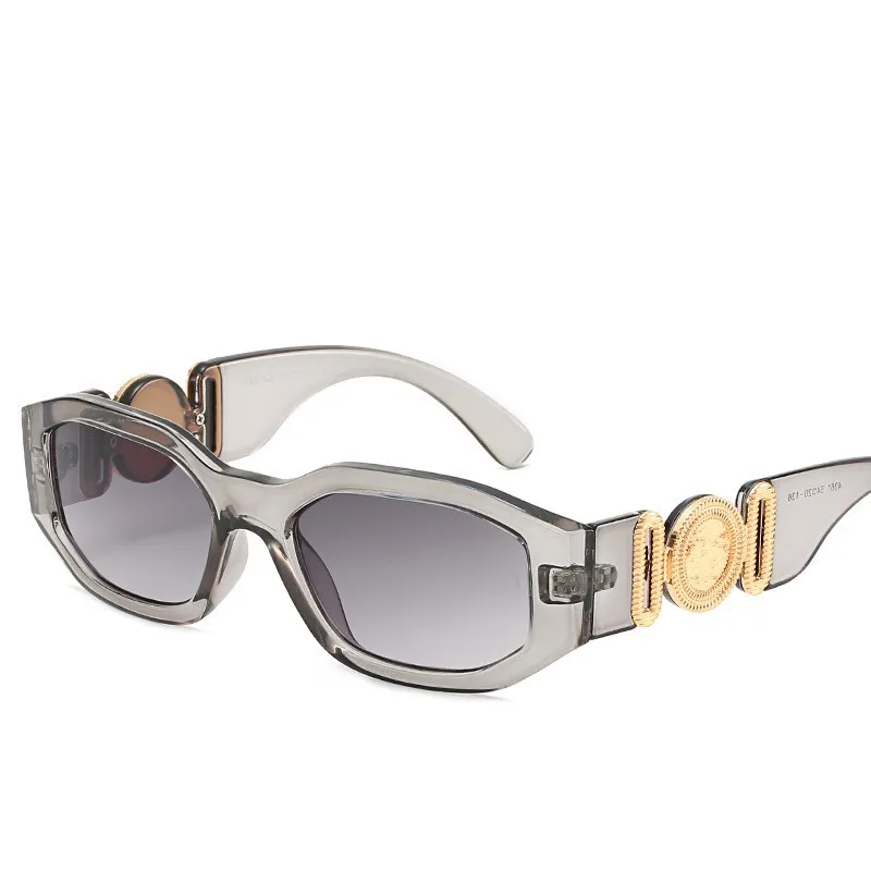 Q4361 Lunettes de soleil Femmes Design Rectangle verres de soleil Gradient Grey Lens Men Lady Vintage Lunes UV400 Eyeglass2796