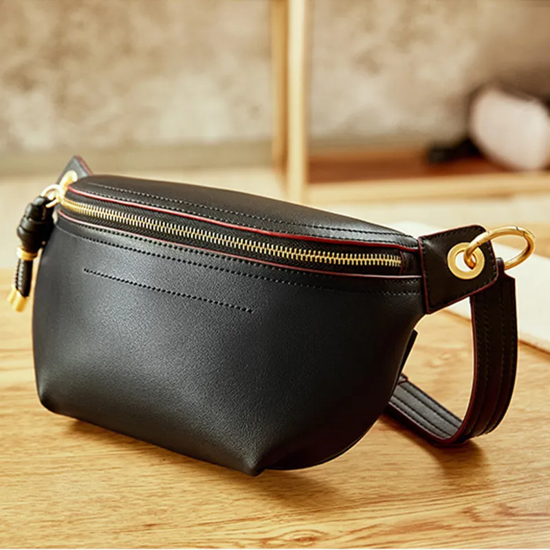 Maheu Ins Korea Fashion Style Sacs Woman Sacs en cuir authentique Fanny Packs Sport Sac de voyage en plein air pour les femmes Sac de taille MX2002570