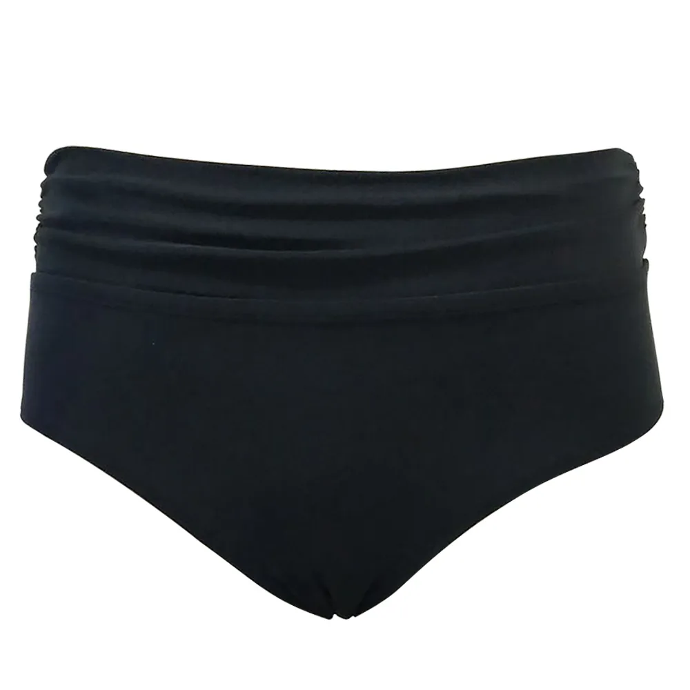 Women Black Tankini Tummy Control Swimwear Tank Top Retro Printed Swimsuit with Boyshorts Two Piece Bathing Suit T200708