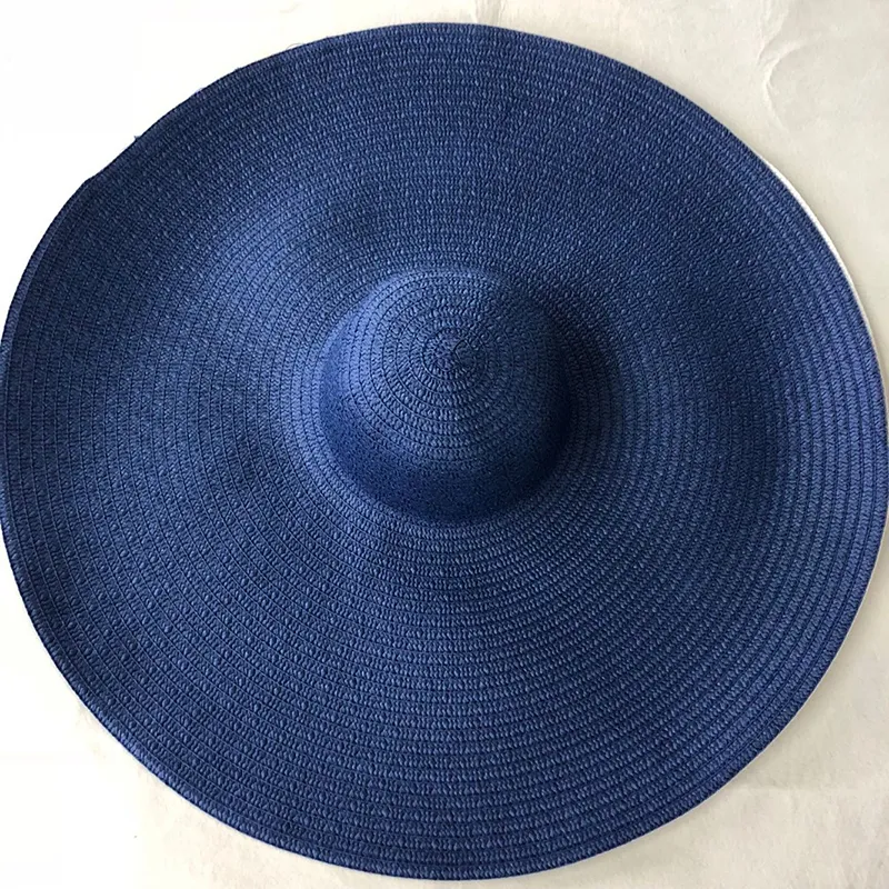 LVTZJ Super Bigger Brim Wide Straw Hats for Women Foldbar Paper Beach Hat Summer Sun UV Hats Stage Cap Drop Whole CX21989