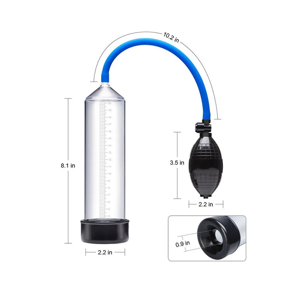 Male Penis Enlargement Device Penis Vacuum Pumps Medium Penis Extender Pump Exerciser With Aprons Sex Toys for Men Y2006163018533