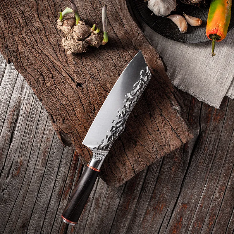 Couteau de chef en acier à haut carbone vêtu en acier forgé à désosser trancher boucherie couteaux de cuisine viande de viande de viande