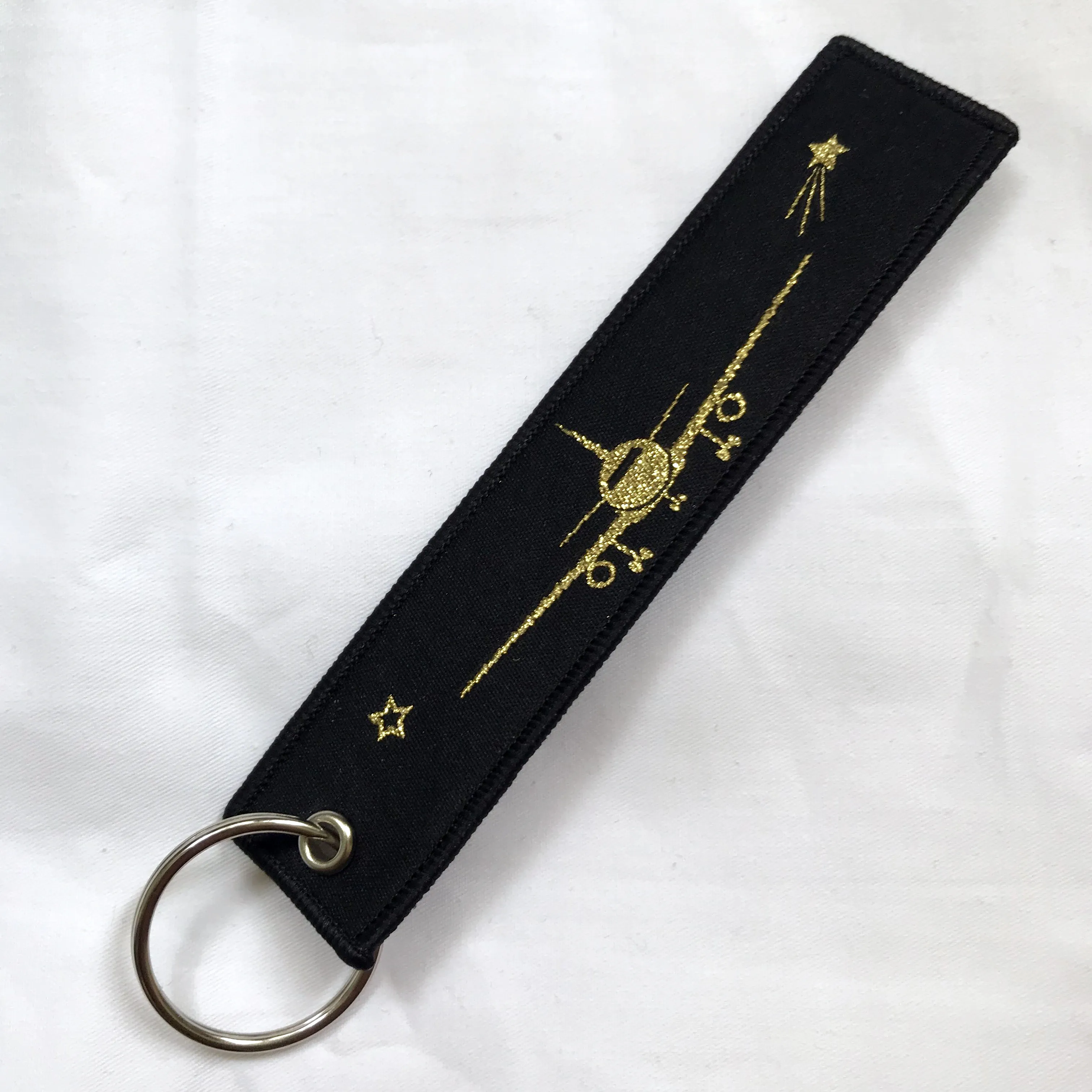 Hele piloot sleutelhangers Porte Flight Crew Pilot Gift Clef Luchtvaart sleutelhanger Stralende gouden kleur geweven sleutelhanger Tags 10 STKS LOT338x