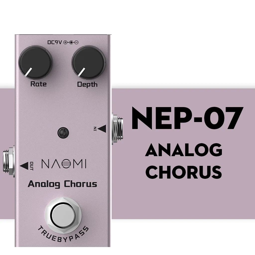 NAOMI Analog Chorus Педаль эффектов для электрогитары Analog Chorus True Bypass Корпус из алюминиевого сплава2238899