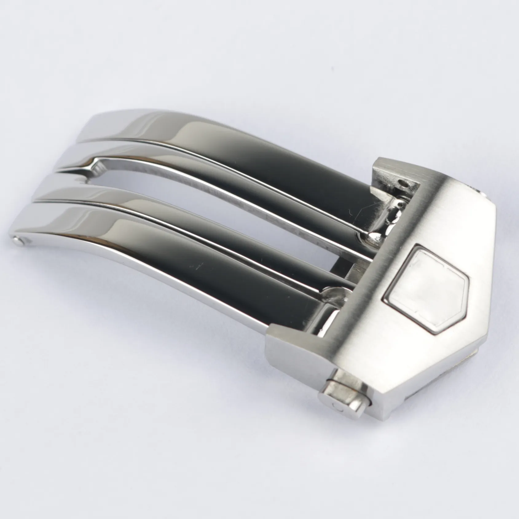 16 18 20mm pulseira de relógio fivela implantação fecho prata aço inoxidável de alta qualidade presente tag239k