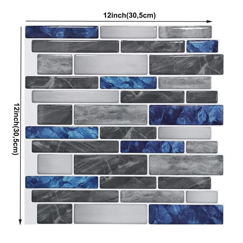 Marmeren mozaïekschil en stokwandtegel zelfklevende backsplash diy keuken badkamer muur sticker glanzende sticker vinyl 3d8730073