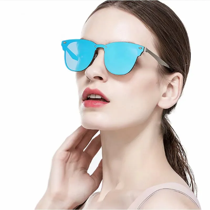2020 Pilot Style Zonnebril Merk Designer Zonnebril voor Mannen Vrouwen Metalen Frame Flash Spiegel Glazen Lens Fashion Sunglasses244n
