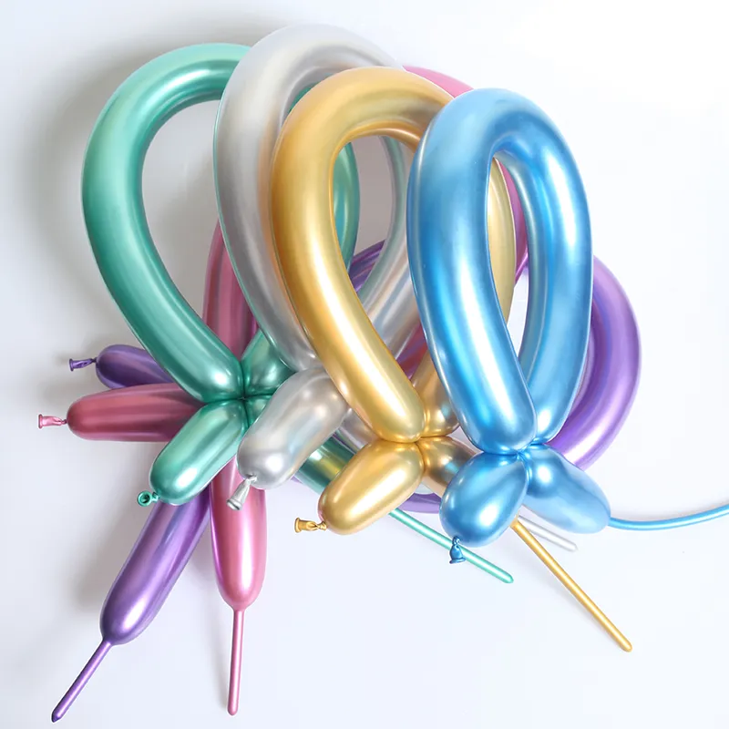 10 palloncini in metallo a strisce da 30 pezzi incantare animali fiori lunghi palloncini in metallo magico matrimonio compleanno palloncini cromati bambini Pa310h