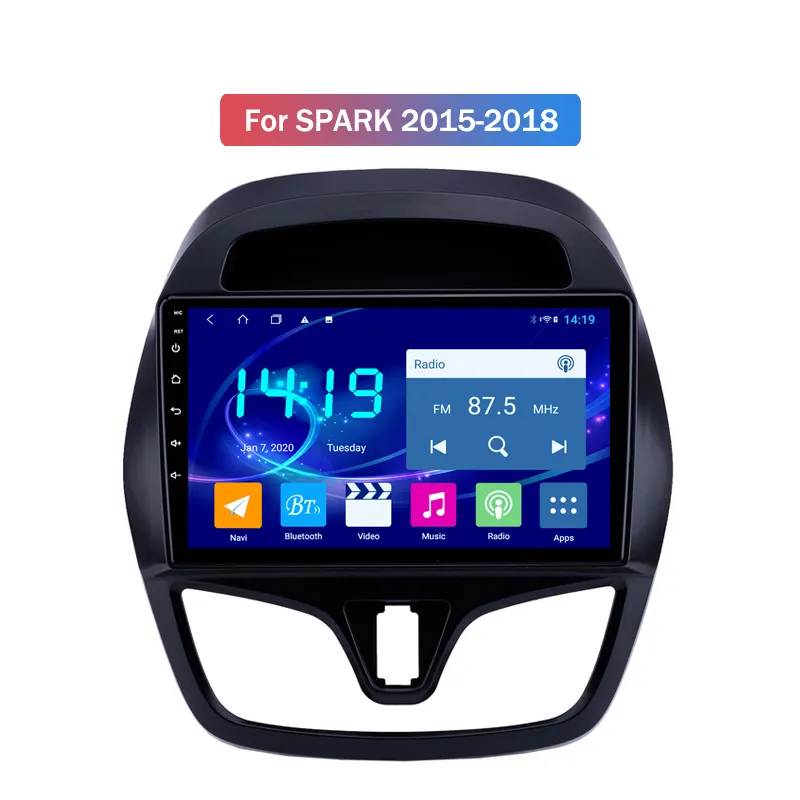 Android Car DVD-видеоплеер GPS Multimedia для Chevrolet Spark 2015-2018 4GB RAM 64GB ROM
