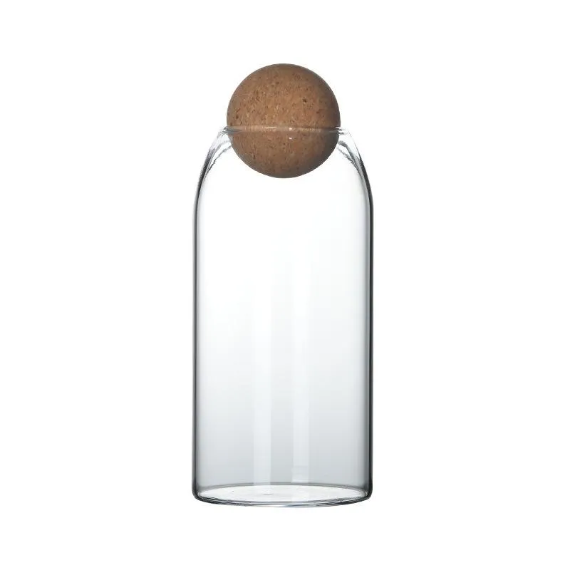 Ball Cork ołowiany- szklany butelka zbiornik uszczelnione puszki suszone płatki owocowe przezroczyste puszki do przechowywania słoiki kawa zawiera 195k