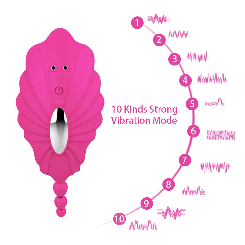 Вибратор бабочки Вибратор Пульт дистанционного управления Невидимым Носите трусики VAGINA CLITORIS Стимулятор Perineum Anus Массаж Секс Игрушки для Женщин Y200616