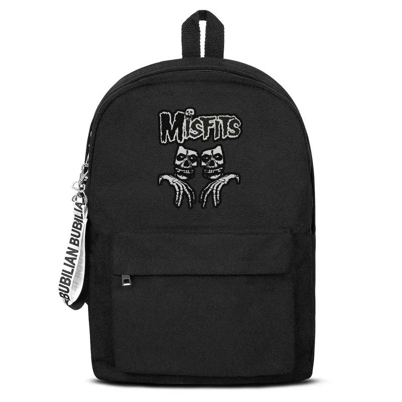 الكلاسيكية Misfits Saturday Night Canvas Bookbag Based Backpack School School Student Business Daypack Art Skull Show Misfits log3608133