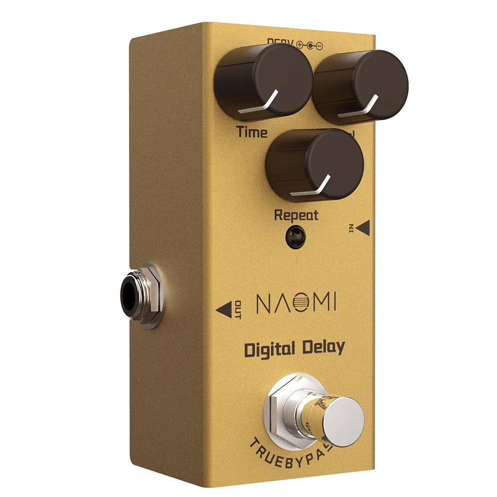 Naomi True Bypass Design Digital Digital Digital Electric Guitar Effect Pedal Mini Single Delay Deved Bypass DC 9V5231548