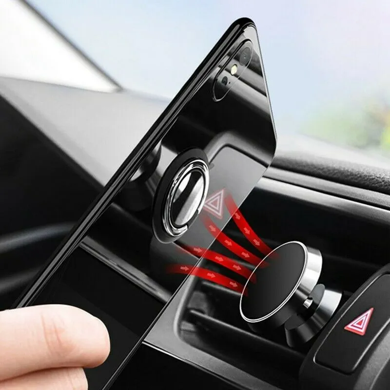 Suporte para celular de metal com anel de dedo, suporte universal para telefone com rotação de 360 graus, suporte magnético para carro, acessórios para suporte