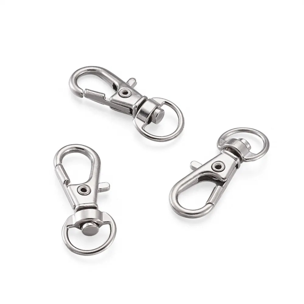 Alloy Swivel Lanyard Snap Hook Lobster Claw Clasps Jewelry Making Bag Keychain DIY Accessories302j