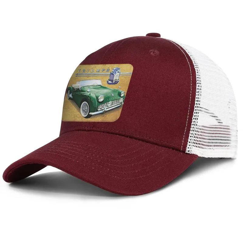 Tr-iumph TR6 Drapeaux hommes et femmes réglable camionneur meshcap golf mode baseball personnalisé à la mode baseballhats Spitfire 1500 Trium257P