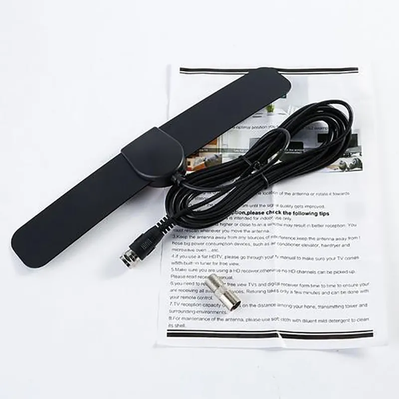 HDTV Indoor TV Antenna DVB-T2 ATSC 1080P with Digital Amplifier High Gain Satellite Receiver Built-In Car Antenna