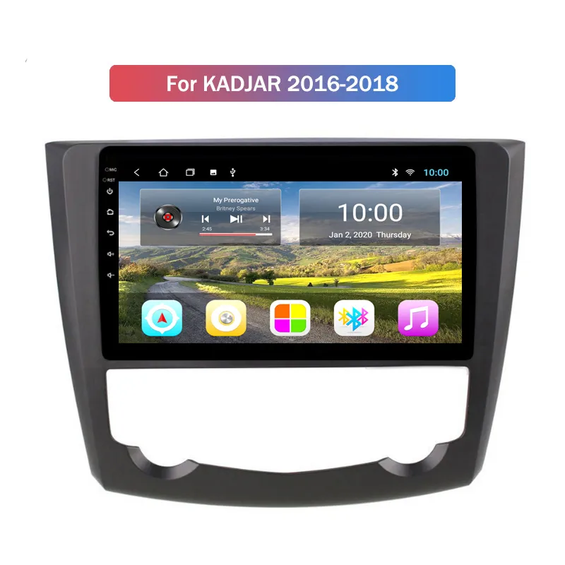 Android 10.1 pouces 2din unité principale 8 cœurs 2g Ram 32g Rom voiture vidéo Radio stéréo GPS Navigation pour Renault KADJAR 2016-2018