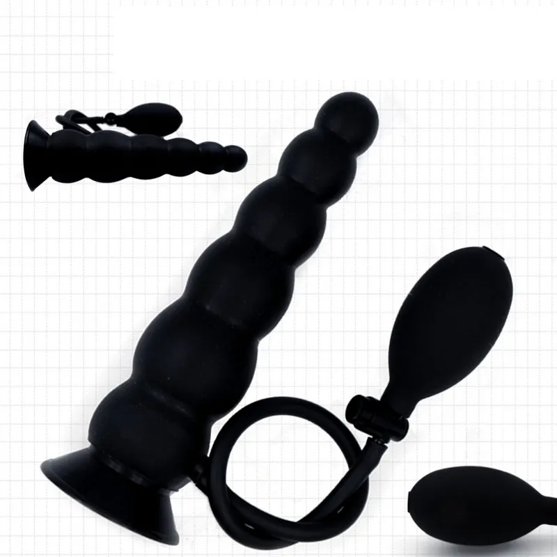 Analstecker Schwule Dildo Pumpe Sex Toys Frauen inblasbarer Butt Dilator Silikon Riesige Prostata -Massage Masturbator Anus Ball MX2004228408913