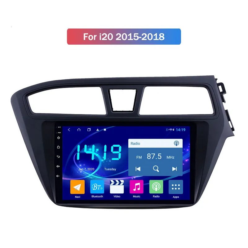 Vídeo de DVD player de carro para Hyundai i20 2015-2018 com GPS Bluetooth WiFi DSP IPS Screen FM 128G Novo Android