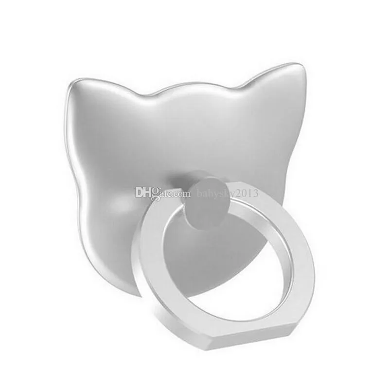 Universal Universal Cat Finger Ring Back Holder 360 Rotating Mount Mobile Phone Finger Grip Lazy Buckle Stand for Samrt Phone